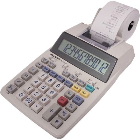 Dual color printing calculator